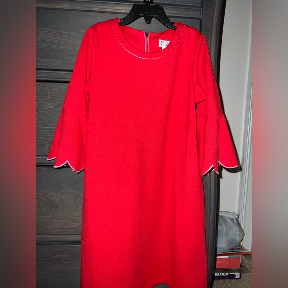 Gabby holiday red knit dress EUC size 10 girls